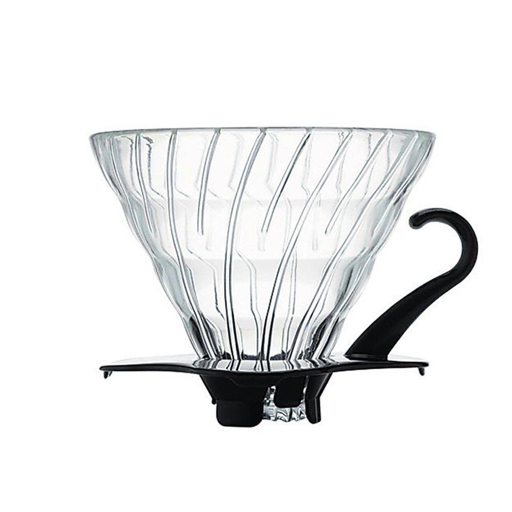 Hario V60 Glass Coffee Dripper (Size 02, Black)